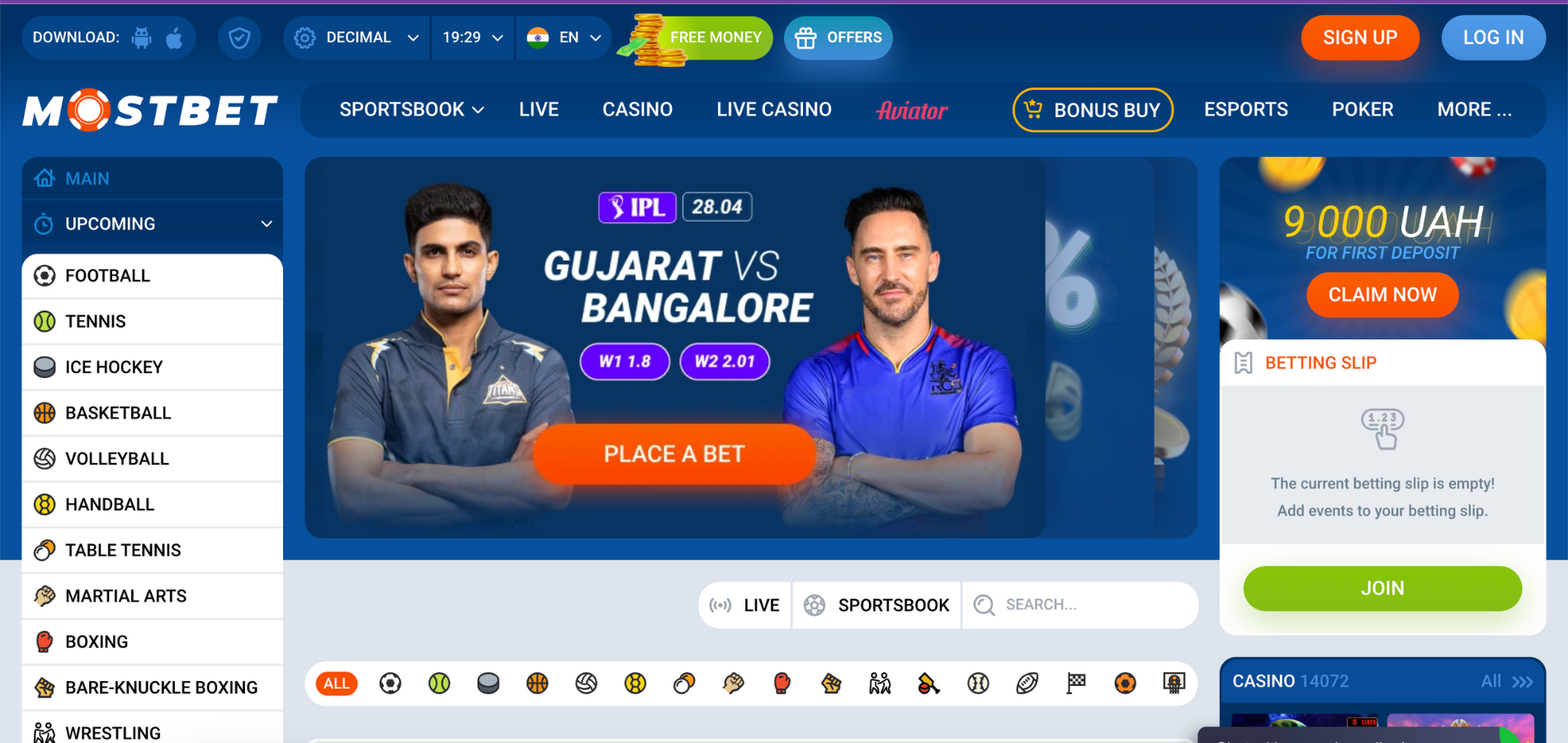 Mostbet india